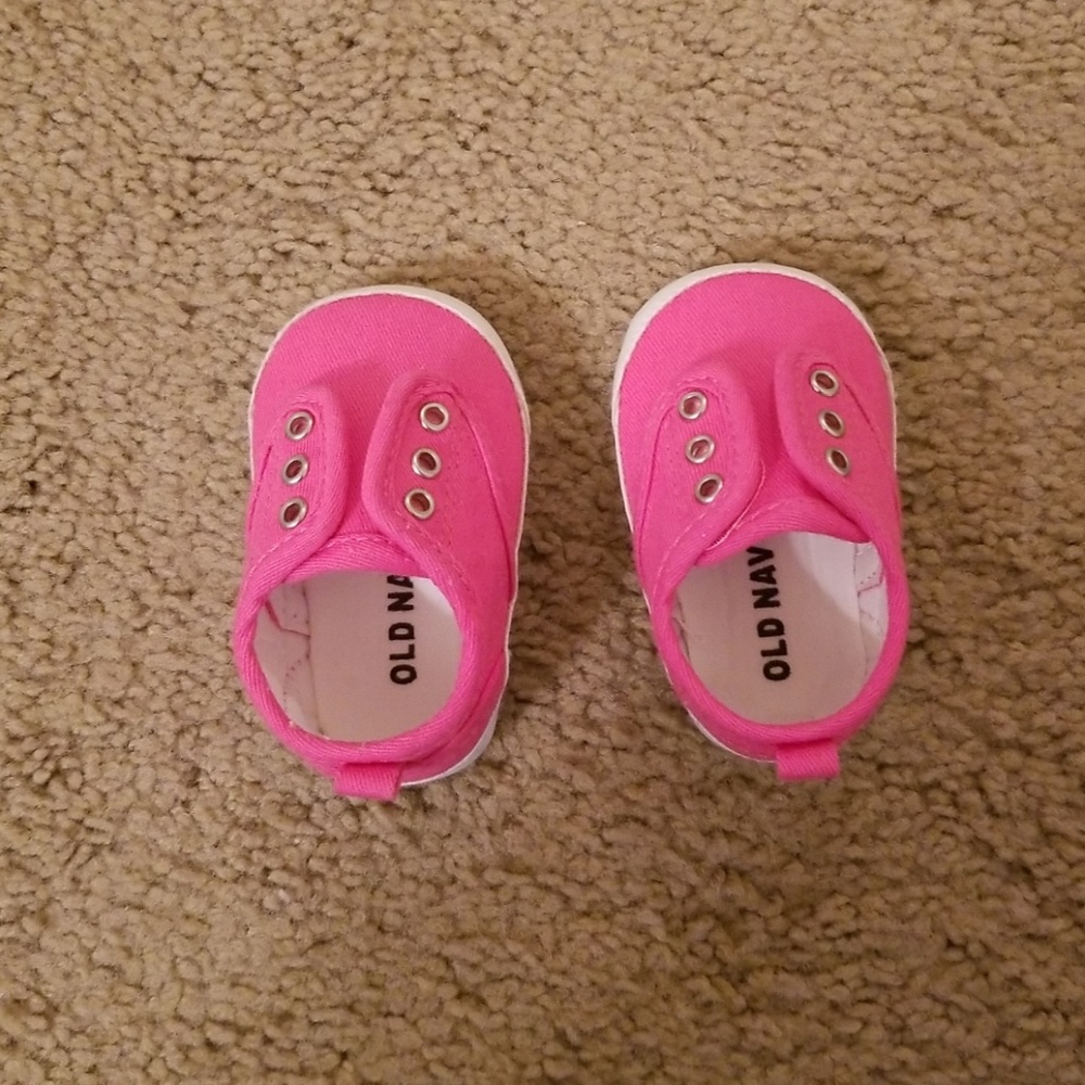 Bright pink shoes